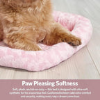 MidWest Homes for Pets QuietTime Fashion Dog Bed – Pink Faux Fur Bolster - Image 4