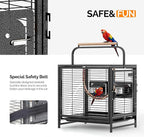 VINGLI Bird Cage, 25 inch Wrought Iron Bird Travel Carrier, Cage - Image 6