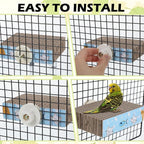 2 PCS Bird Chew Toy Parrot Cage Perch Cardboard Platform Bird Paw Grinding Stand - Image 3