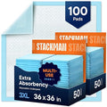 Chucks Pads Disposable Adult Underpads 36"x36" XXXL Super-Absorbent by StackMan