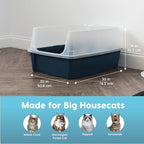IRIS USA XX-Large Cat Litter Box, Open Top Extra Large Litter Box - Image 2