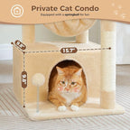 PEQULTI 4-in-1 Cat Tree, Scratching Post - Image 4