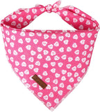Valentine Dog Bandana, Cotton Pet Kerchief by UPURARAPUP