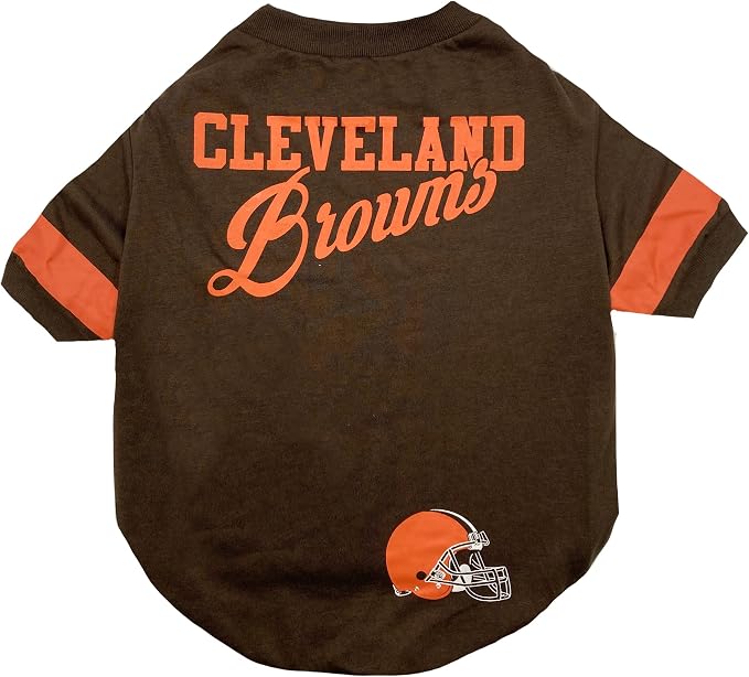 Pets First NFL Cleveland Browns Dog & Cat T-Shirt, Large. Football PET TEE by PETSFIRST