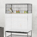 2 PCS Bird Cage Seed Catcher Airy Gauze Bird Cage Cover White Birds Cages Net - Image 3
