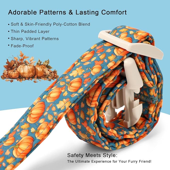 Fall Dog Collar Cute Autumn Pumpkin Puppy Collar - Image 4