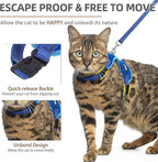 PUPTECK Cat Harness and Leash Set Escape Proof, Reflective Adjustable Soft Mesh - Image 3