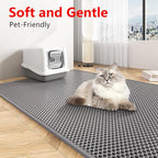 Cat Litter Box Mat: 47"x 36" Waterproof Kitty Cat Litter Trapping Mat, - Image 6