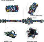 Lionheart Glory Darkblue Flower Dog Collar - Image 2