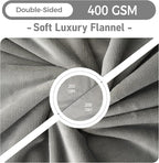 Waterproof Dog Blankets Light Grey, Soft Fluffy Sofa Car Bed Protector - Image 4