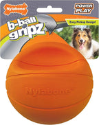 Nylabone Power Play Gripz Felt Basketball Rubber Fetch Toy, Squeaky Ball by Nylabone