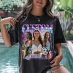 Custom Bootleg Rap Tee, Personalized Girlfriend Vintage Graphic T-Shirt - Image 6