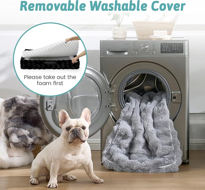 Orthopedic Dog Bed for Extra Large Dog, Soft and Warm Faux Fur Sofa for Giant - Image 5