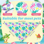 Weewooday 50 Pcs Hawaiian Dog Bandanas Bulk - Image 3