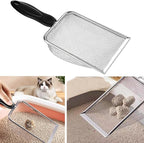itPlus Cat Litter Scoop, Stainless Steel Cats Sturdy Mesh Scooper Kitty Litter - Image 5