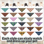 Aliceset 180 Pcs Dog Bandana Bulk Stripe Bandanas - Image 3