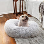 Calming Donut Dogs Beds for Small Dogs Washable, 23inch Plush Round Pet Bed for - Image 3