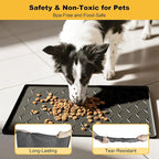 Pieviev 24''x16'' Dog Cat Food Bowl Mat, Silicone Waterproof Food Grade Pet - Image 3