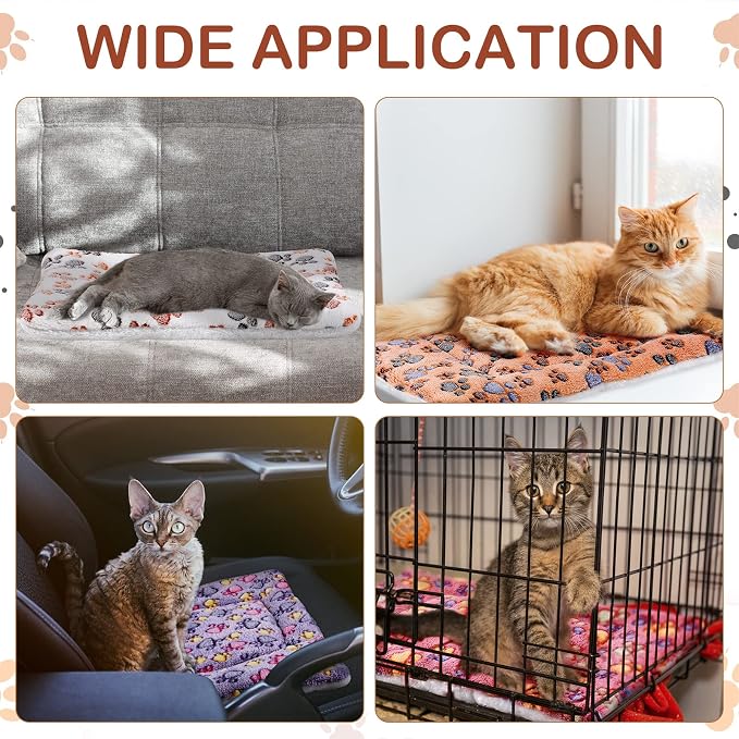Tuanse 4 Pack Ultra Soft Dog Cat Bed Mat Small Animal Guinea Pig Bed - Image 4