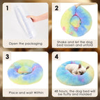 28in Large Dog Bed, Medium Size Dog and Cats, Calming Donut Bed - Image 6