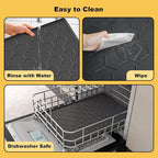 Pieviev 24''x16'' Dog Cat Food Bowl Mat, Silicone Waterproof Food Grade Pet - Image 6