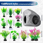 CousDUoBe 13Pcs Aquarium Hideaway Rock Cave Fish Tank Decorations quarium - Image 4