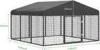 Outdoor Dog Kennel Steel for Medium/Small Dogs Anti-Rust Coating Cage - Image 2