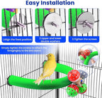 U Shape Parrot Perch Stand Toy Bird Platform Sand Paw Grinding Clean Stick - Image 6