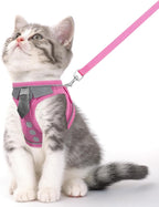 Cat Harness and Leash Set for Walking Escape Proof, Soft Adjustable Kitten by NCMAMA