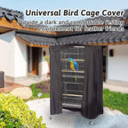 Fhiny Bird Cage Cover, 33.8”L×24”W×46.8”H Water-Proof Good Night Black-Out - Image 5