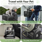 Cat Backpack with Detachable Play Tunnel, 2 in 1 Cat Tunnel Backpack Suitable - Image 5