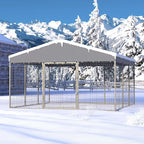 Kullavik 10x10x6 FT Large Outdoor Dog Kennel, Anti-Rust Galvanized Steel Dog Pen - Image 9