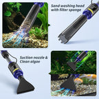 Fish Tank Cleaner, 530GPH/32W Electric Fish Tank Cleaning Tools, Adjustable - Image 3