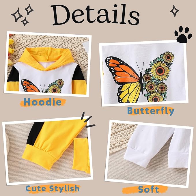 Toddler Baby Girls Clothes Long-sleeve Tie Dye Hoodie Sweatshirt Pants Hooded - Image 4