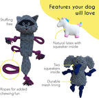 rocket & rex Dog Chew Toy Set for Small to Medium Breeds, Includes a Stuffing - Image 3