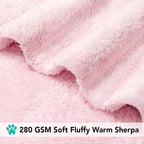 PetAmi Dog Blanket for Large Medium Dogs Pink, Fluffy Soft Puppy Blanket - Image 4