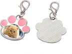 Custom Pet Photo Keychain Personalized Photo Pawprint Dog Tag Keychain Engraved - Image 2