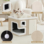 Cat Houses for Indoor Cats, Covered Cat Cave Bed - Image 2
