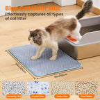 Cat Litter Mat, 24x18 Inches Large Double Layer Honeycomb Cat Litter Trapping - Image 2