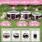 Pink Dog Cat Playpen, Puppy Pet Playpen Indoor - Image 2