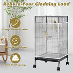White Bird Cage Seed Catcher Adjustable Soft Birdcage Cover Reusable Nylon Mesh - Image 4
