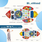 BlueWood Wooden Wall Busy Board Panels, Toddler Learning Activity Center - Image 2