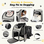 Zavothy Cat Backpack Carrier, Expandable Airline Approved Pet Backpack - Image 3