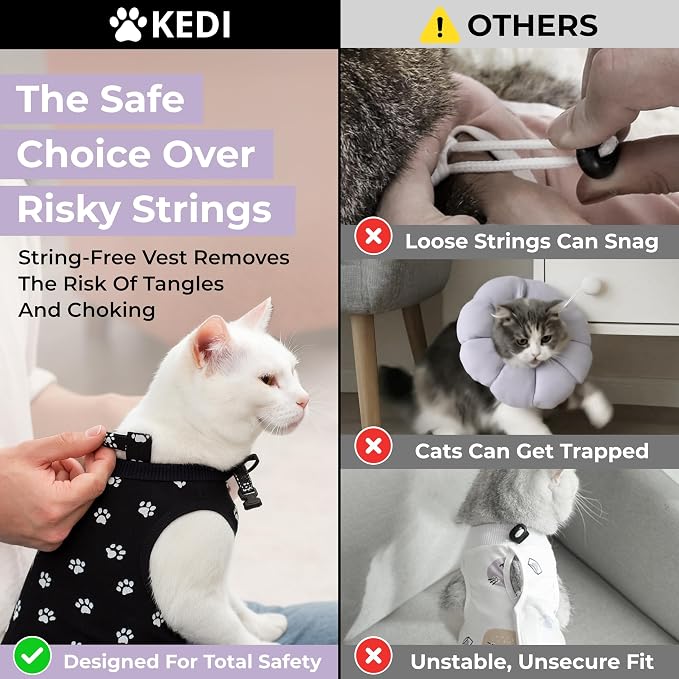 Cat Surgery Recovery Suit Female Cat Onesie - Image 2