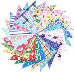Wesiti 100 Pcs Dog Bandanas Bulk Winter Pet Bandanas Colorful Triangle Scarf - Image 7