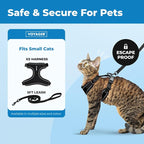 Voyager Escape-Proof Step-in Lock Cat Harness & 5ft Neoprene-Handle Leash Set - Image 2