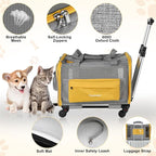 Pawinner Pet Carrier with Wheels, 17.7" x 13" x 13" Airline Approved Cat Carrier - Image 4