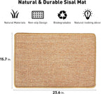 FUKUMARU Cat Scratcher Mat, 23.6 X 15.7 Inch Natural Sisal Cat Scratch Mats - Image 2