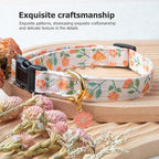 Cotton Handmade Dog Collar Cute and Distinctive Patterns Pink Sunflower - Image 5