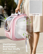 Pecute Cat Backpack Carrier, Large Space Cat Bubble Backpack, Breathable Cat - Image 3